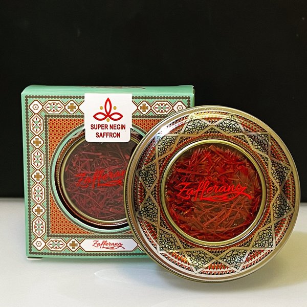 Super Negin Safran in dekorativer Dose à 2 Gramm